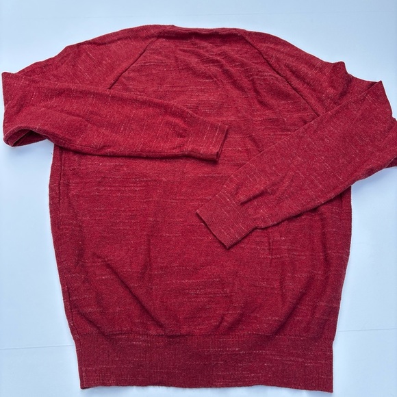 J. Crew Mercantile Mens Small Crew Neck Sweater Red 100% Cotton - Picture 3 of 5